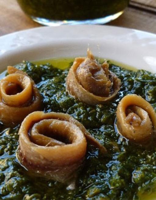 Ricetta: Acciughe al verde